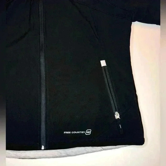 Free Country Women’s  Full Zip Hooded Black Jacket Size- Extra Large - Picture 3 of 11